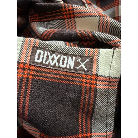 Dixxon Big Men's The Sidecar Flannel Button Up Party Shirt Orange Brown Size 4X - Picture 4 of 7